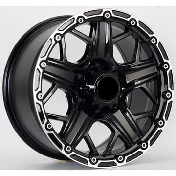 Ζάντα 4x4 4x4 3812 9x17 6x114.3 ET0 Black Glossy Lip
