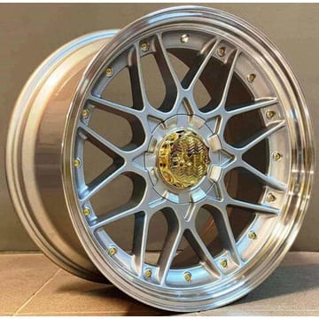 Ζάντα Haxer Haxer 25 7.5x17 4x100/114.3 ET30 Silver Lip Milling Gold